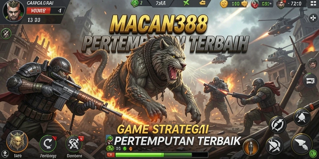Tampilan gameplay seru dengan strategi pertempuran mendalam.