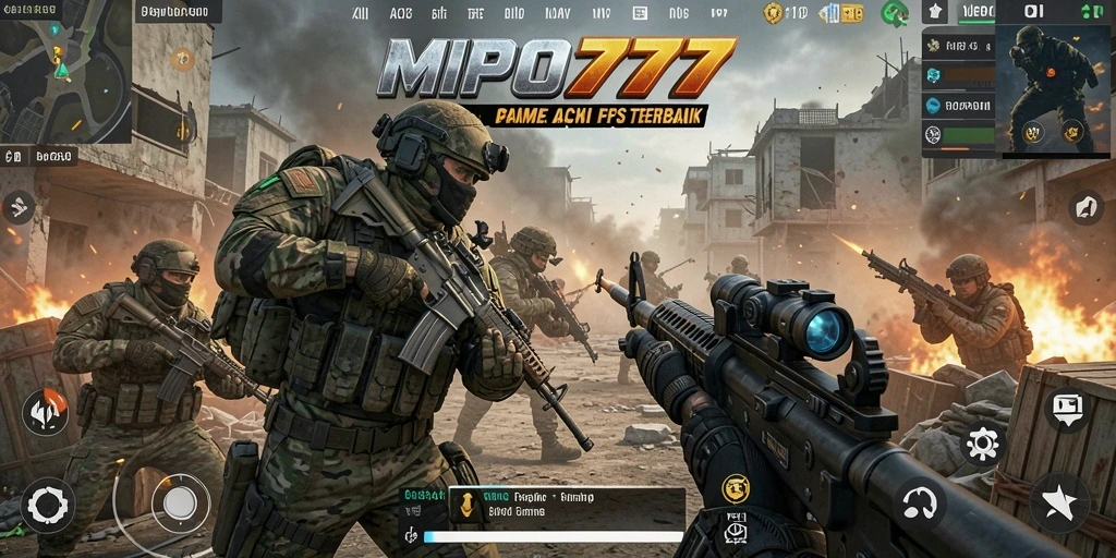 Tampilan aksi menegangkan dalam gameplay MPO777.