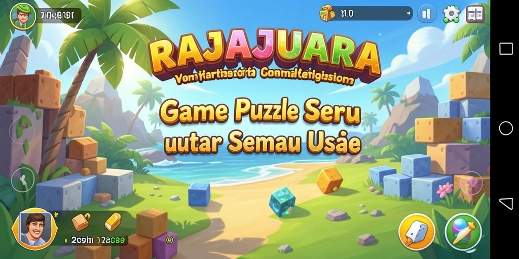Gameplay menantang RAJAJUARA dengan teka-teki seru dan menarik.