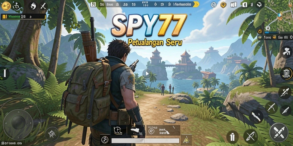 Screenshot gameplay SPY77 menampilkan dunia yang luas dan interaktif.