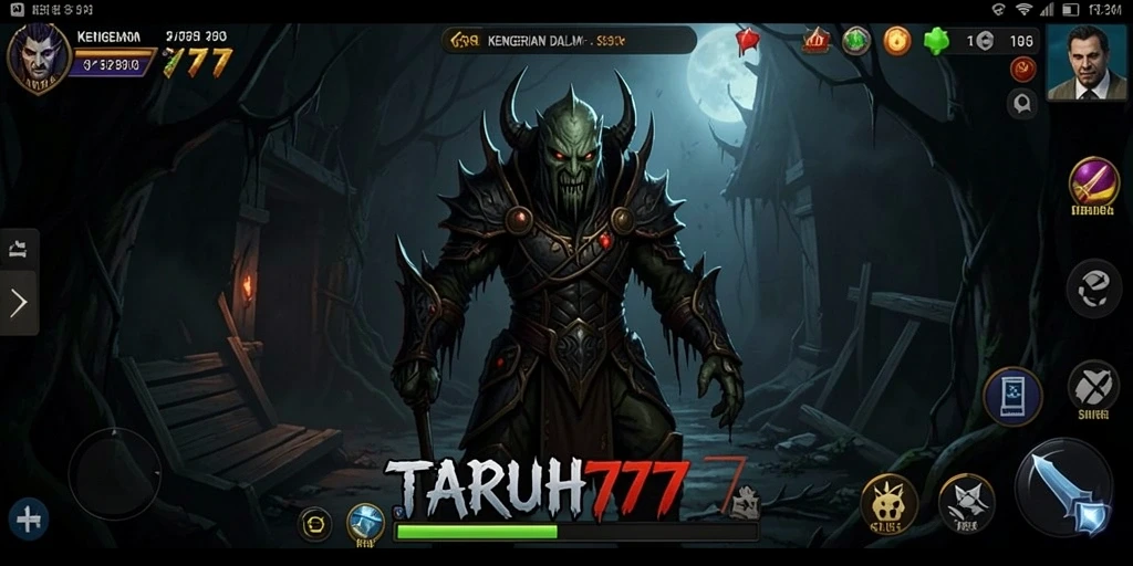 Screenshot menampilkan momen menegangkan dalam TARUH777.