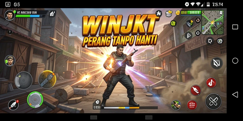 Tampilan gameplay <strong>WINJKT</strong> yang intens dan mendebarkan.
